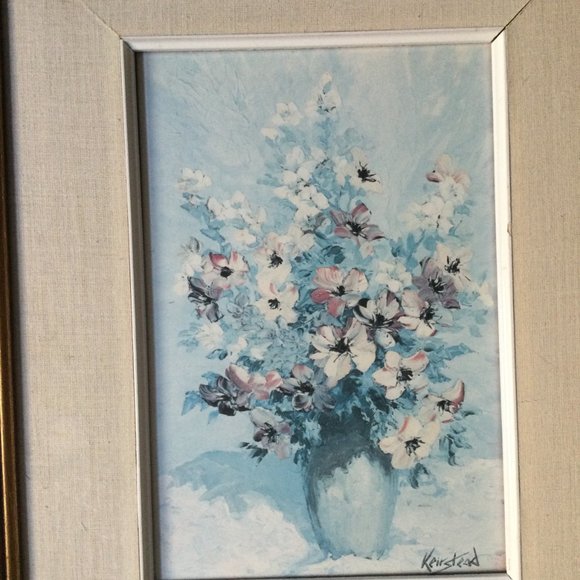 Keirstead Spring Bouquet flowers print matted framed no glass cover - Picture 2 of 10